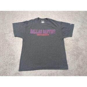 Dalls Baptist University T Shirt‎ Mens Large Gray Short Sleeve NCAA Champion